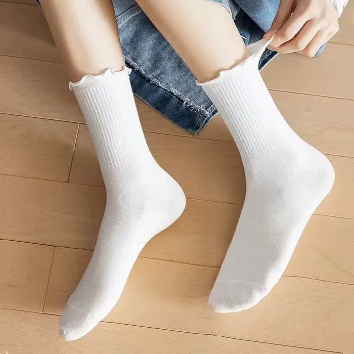 1/5 paires de chaussettes à volants pour femmes