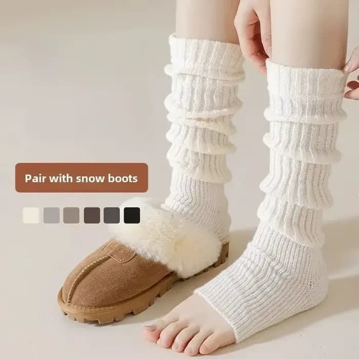 Lolita Y2k – chaussettes de mollet blanches longues