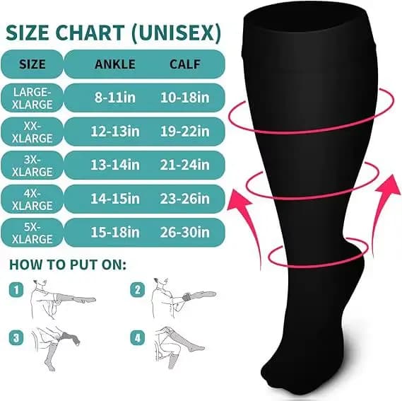 Chaussettes de Compression pour Femme et Homme