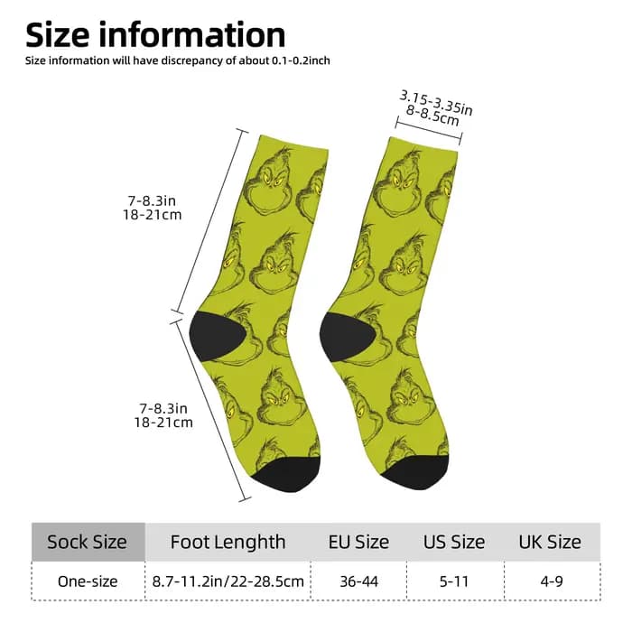 Nouvelles chaussettes pour hommes Hip Hop noël-s-vert-s-graissé chaussette Polyester Sport femmes