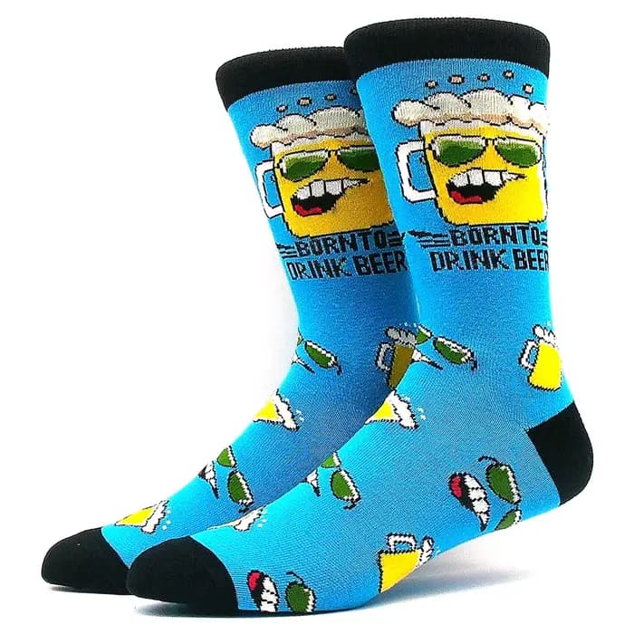 Chaussettes amusantes avec motifs de nourriture animale pour hommes et femmes Sokken Diversidos Jacquard Calcetines