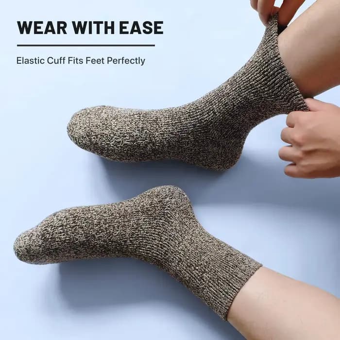 3 paires de chaussettes en laine épaisses et chaudes pour hommes