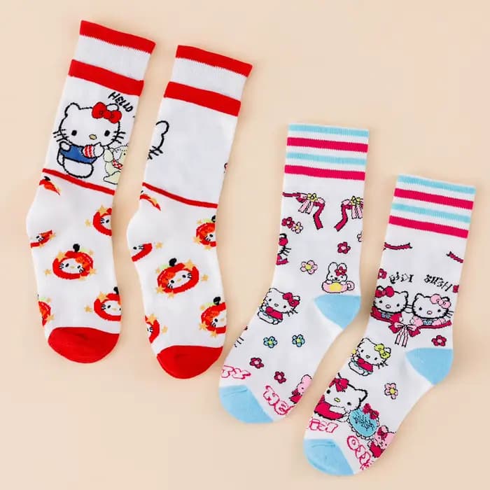 2 paires de chaussettes pour enfants Hello Kitty