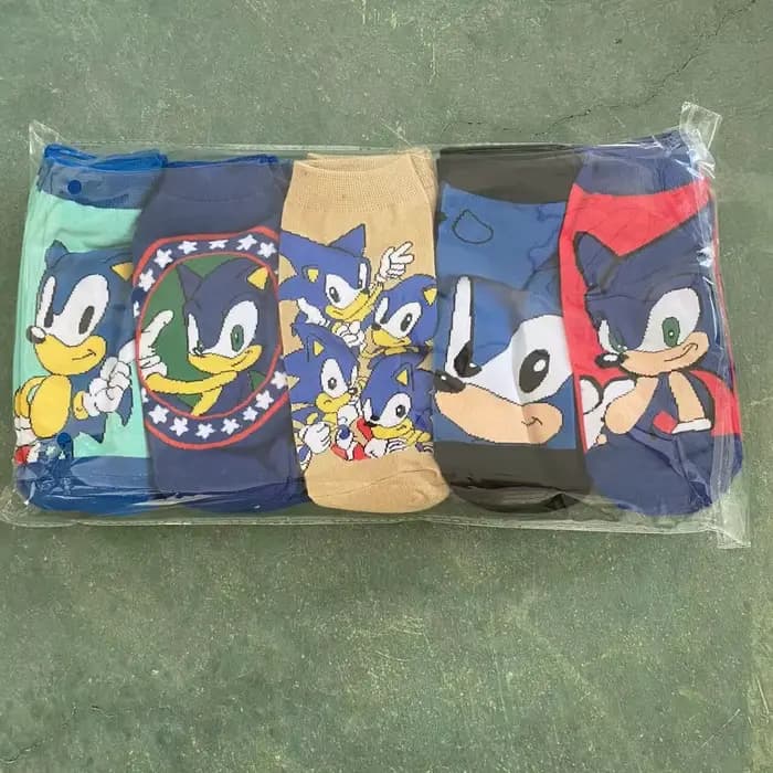 Chaussettes en coton tricoté Sonic, motif dessin animé, 1 paire aléatoire, pour garçons et filles, tendance mode, dérivés d'animation