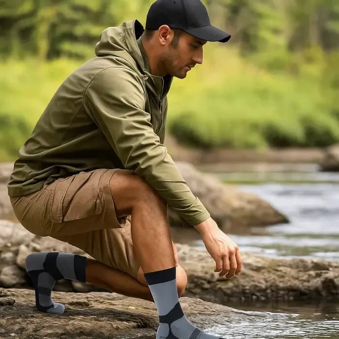 Chaussettes chaudes épaisses pour hommes, imperméables, confortables, évacuant l'humidité, chaussettes de ski, respirantes, Anti-usure, pour pataugeoire, Sports aquatiques