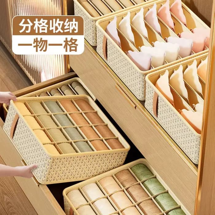 Boîte de rangement pliable et empilable pour sous-vêtements et chaussettes, avec compartiments 3D, 6/7/20 compartiments, un article, un compartiment, rangement classifié