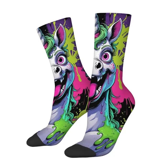 Street Graffiti Licorne Hip-Hop Chaussettes Style Harajuku Nouveauté