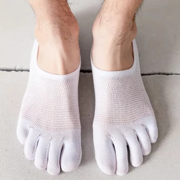 5 paires de chaussettes invisibles à orteils pour hommes