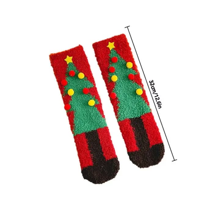 Chaussettes créatives en velours de corail du père noël
