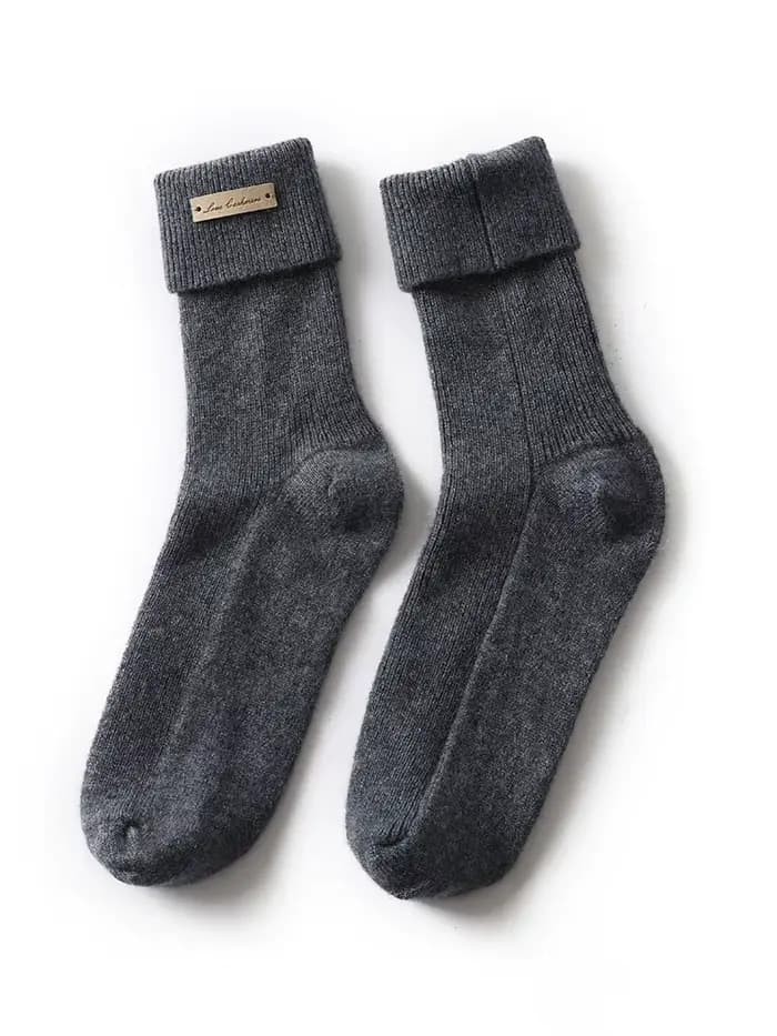 Chaussettes de détente 100 % cachemire pur pour femme
