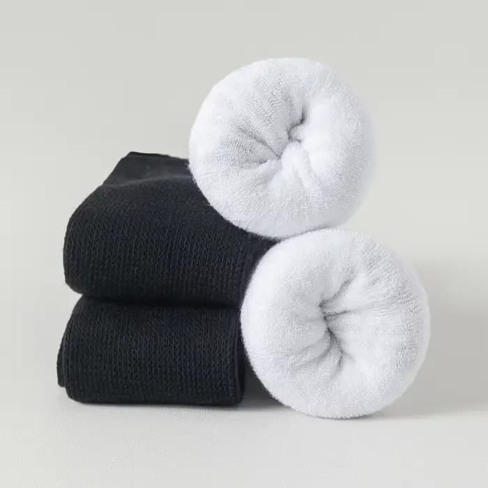 3 paires de chaussettes pour hommes et femmes diabétiques – Coussin épais sans liaison
