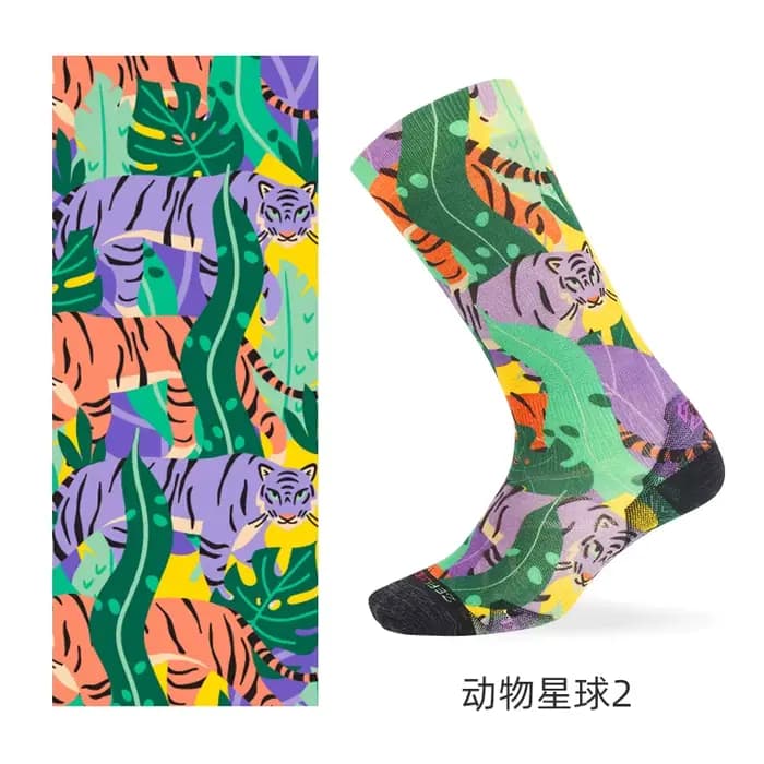 ZEALWOOD Chaussettes à motif en laine mérinos pour hommes et femmes