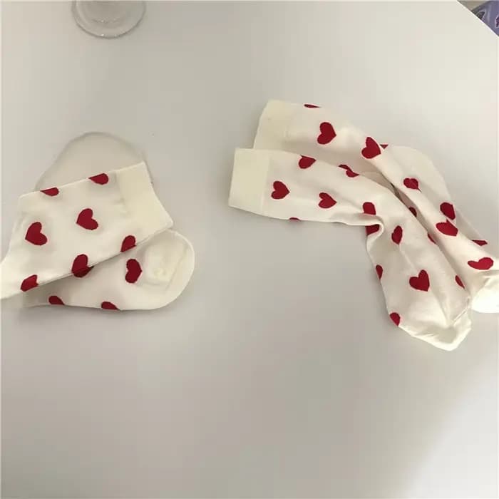 Drôle aimant coeur rouge motif coton hommes équipage chaussette rue marée