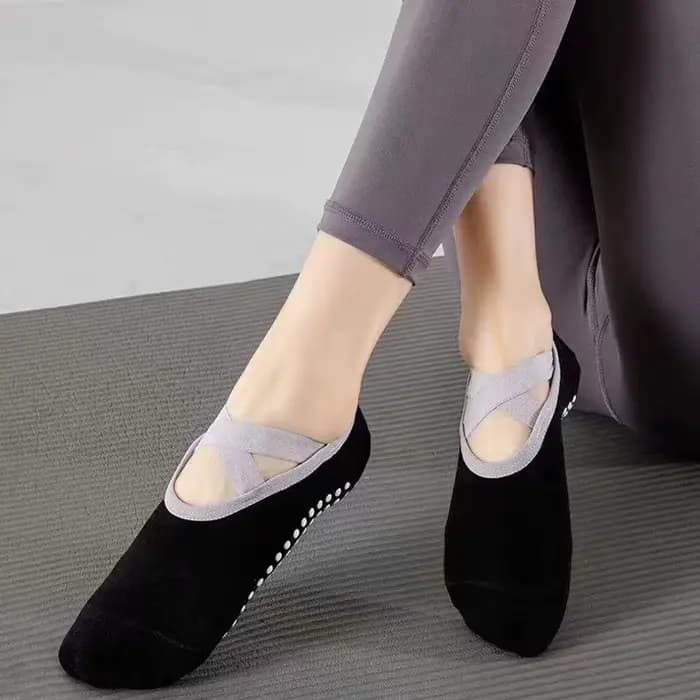 Dreamlikelin 1 paire de chaussettes de Pilates antidérapantes pour débutantes