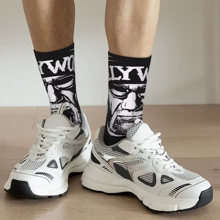 Chaussettes imprimées WWE Confederation Hogan Hcorde KAMANIA pour hommes et femmes