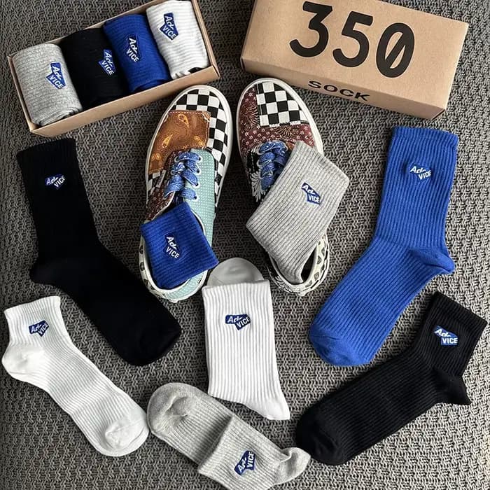 4 paires/boîte chaussettes homme cadeau coton Ventilation mâle femme
