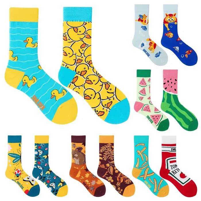 1 paire homme femmes chaussette originale AB marée chaussettes coloré chat chien Koala vache coton