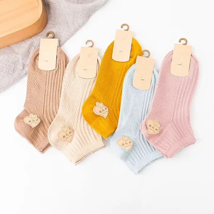 Chaussettes en coton à coupe basse pour femmes et filles
