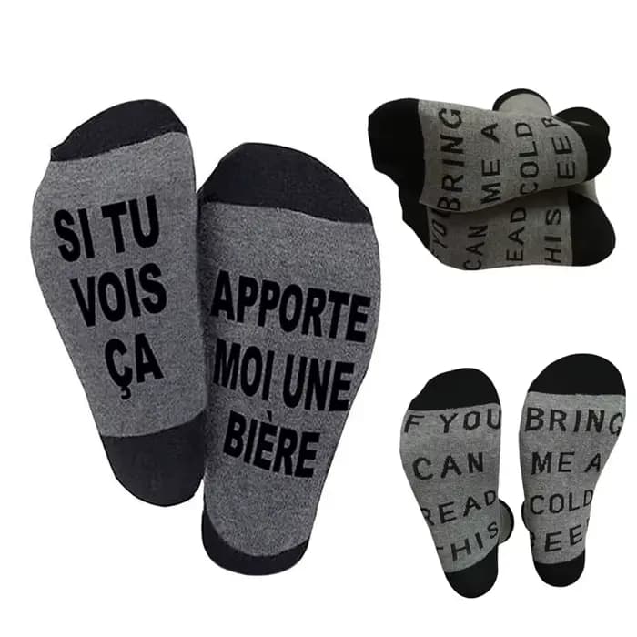 Chaussettes drôles avec dicton vous pouvez lire ceci