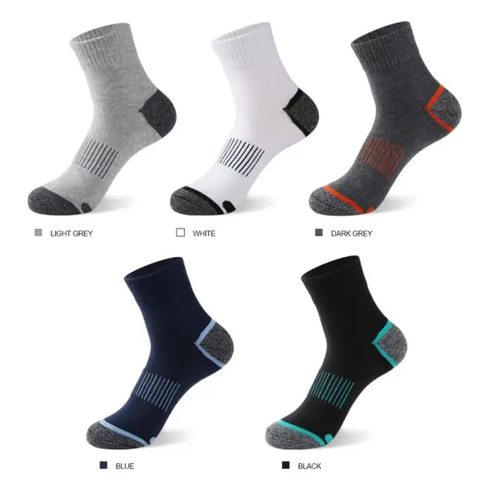 5 paires de chaussettes de sport haut de gamme pour hommes