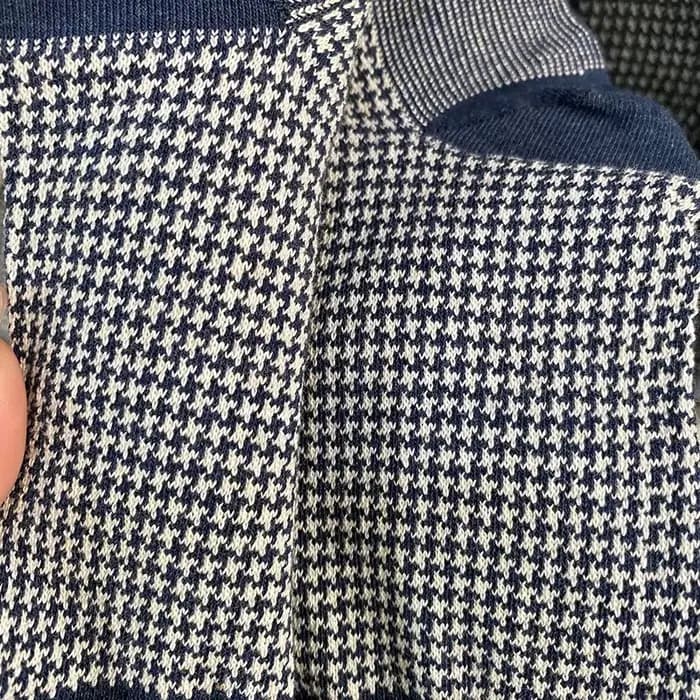 Chaussettes à carreaux en coton peigné pour hommes
