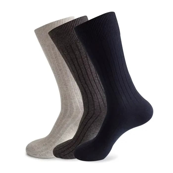 1 paire de chaussettes thermiques d'hiver en coton peigné chaud