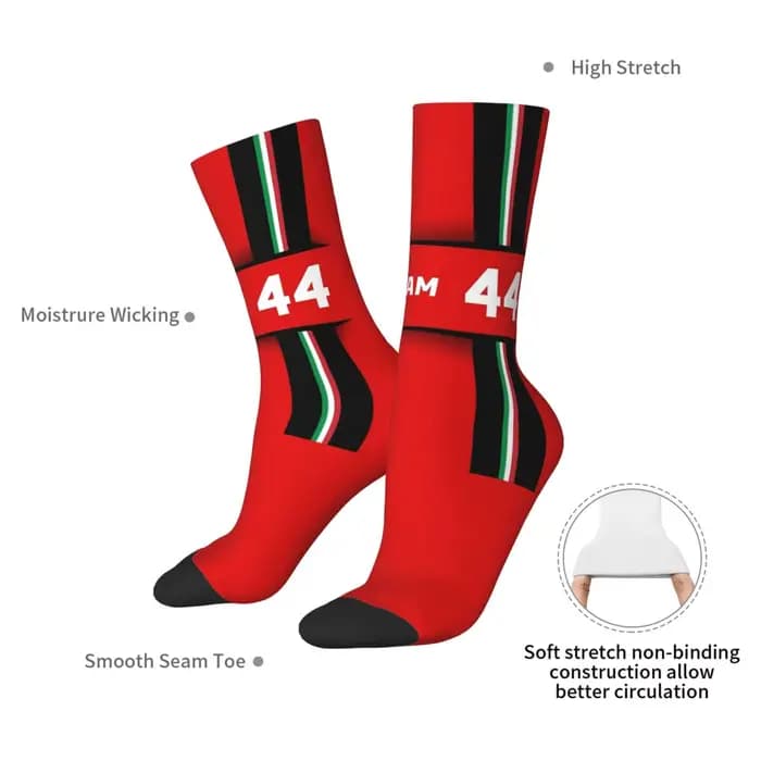 F1-Chaussettes sulfsulfpour Homme et Femme, Bas Super Doux, Harajuku, Cadeaux, Toutes Saisons, #44, 2025