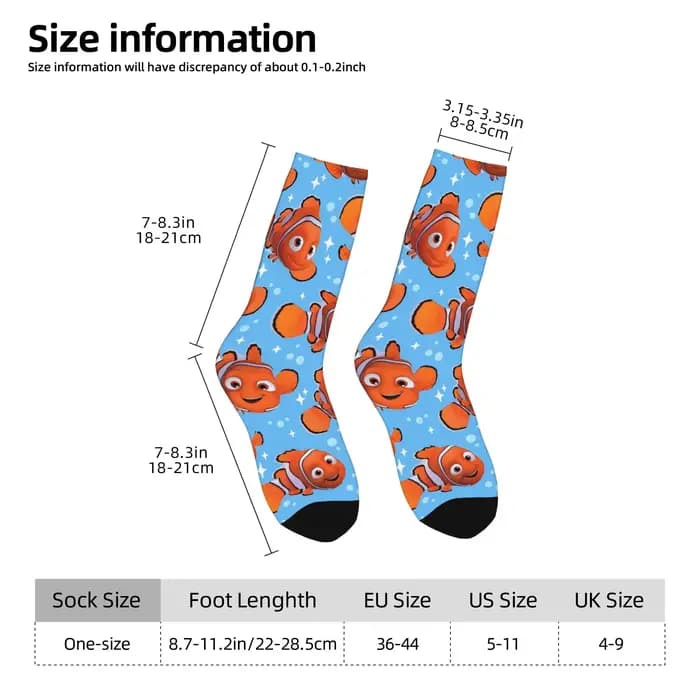 Chaussettes amusantes Nemo Harajuku