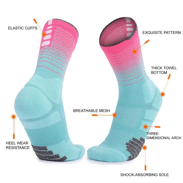 WRELS-Chaussettes de sport à séchage rapide, respirantes, anti-fonsoft, pour marathon professionnel