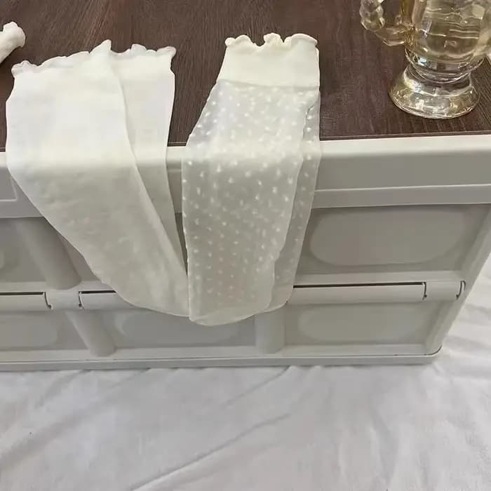 Lot de 3 paires de chaussettes hautes en dentelle pour fille de 2 à 12 ans