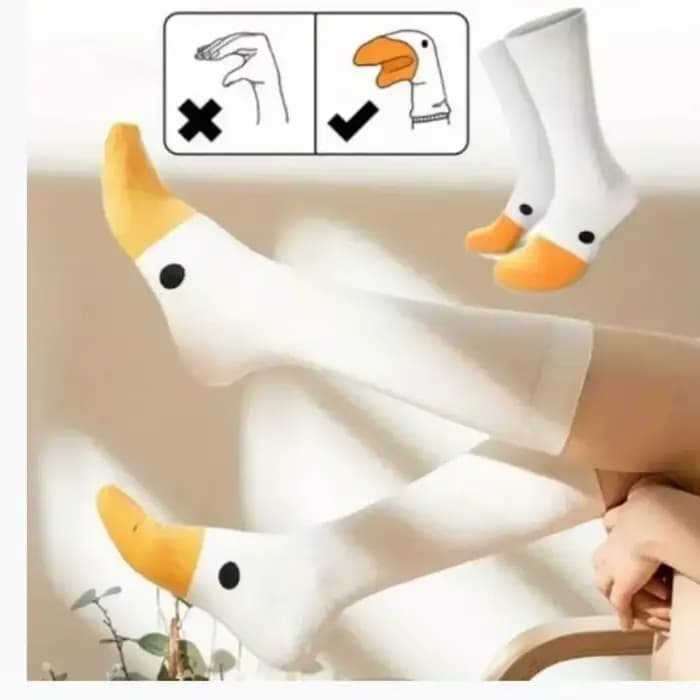 1 paire de chaussettes de dessin animé pour femmes