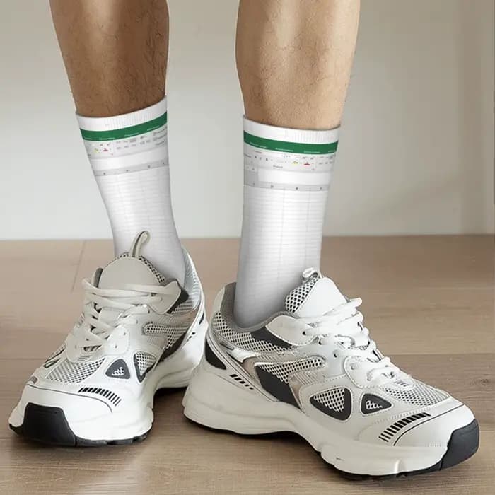 Excel – chaussettes à feuille de calcul, bas Super doux Harajuku, chaussettes longues toutes saisons, accessoires pour hommes et femmes, cadeaux
