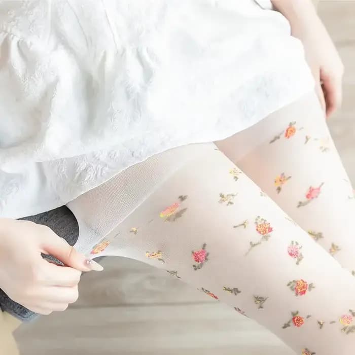 Collants à imprimé floral pour femmes