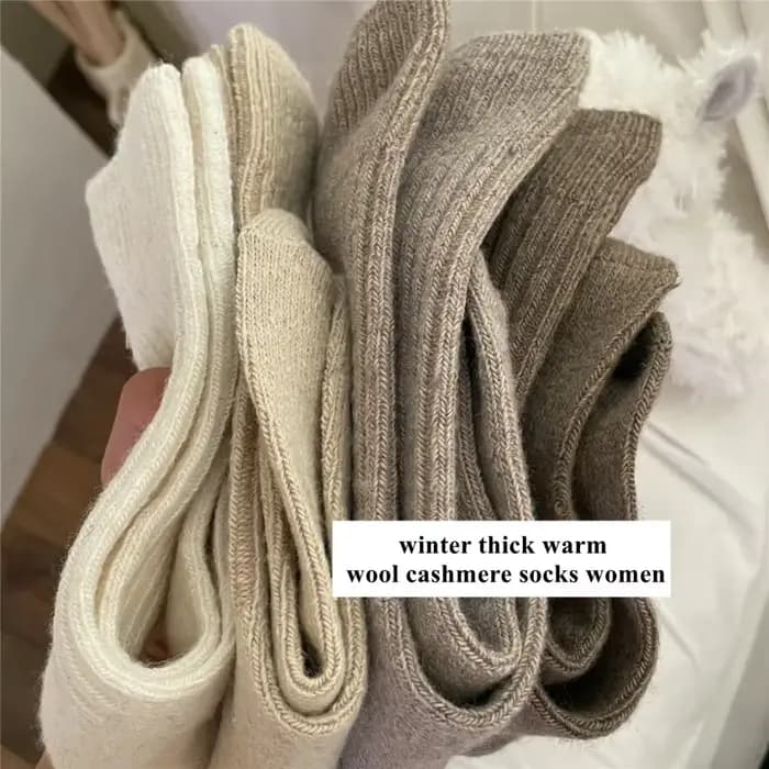 Laine cachemire thermique longue chaussette pour femmes Homewear dormir épaissir chaud équipage chaussettes