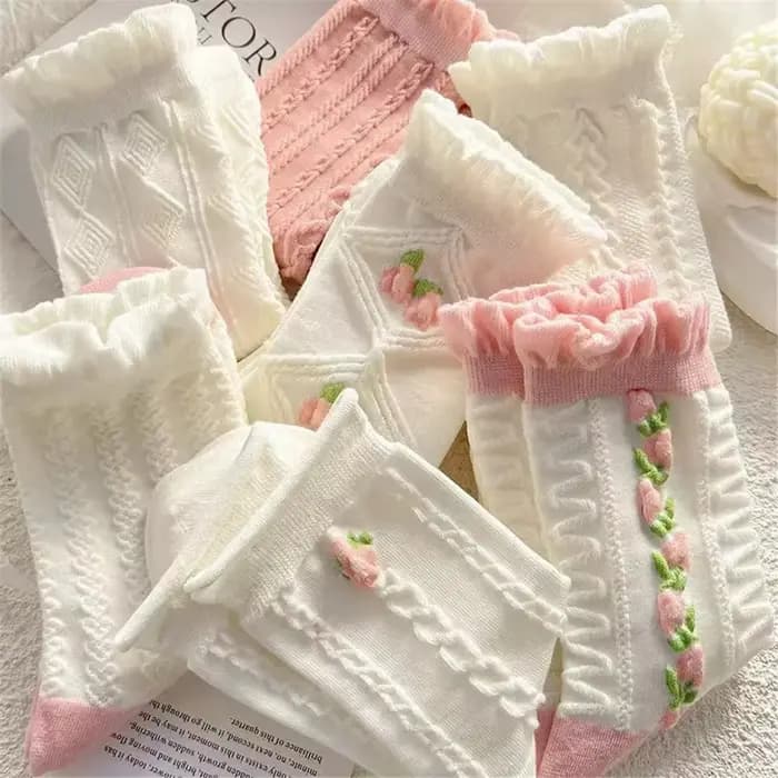 5 paires de chaussettes à motif Floral pour femmes