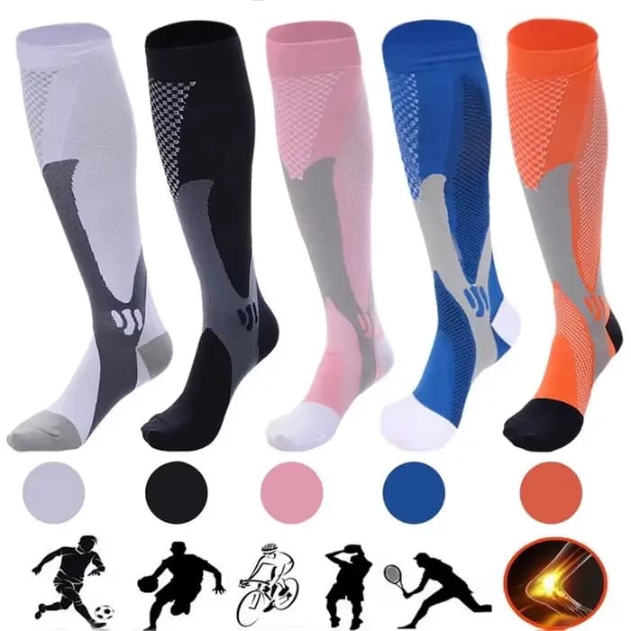 Chaussettes de Compression noires pour hommes et femmes