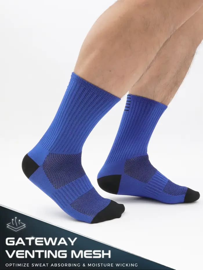 4 paires de chaussettes de cyclisme à compression pour hommes et femmes