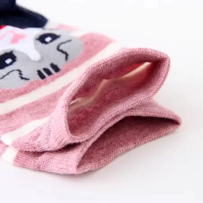 5 paires de chaussettes pour femmes avec motifs de chats