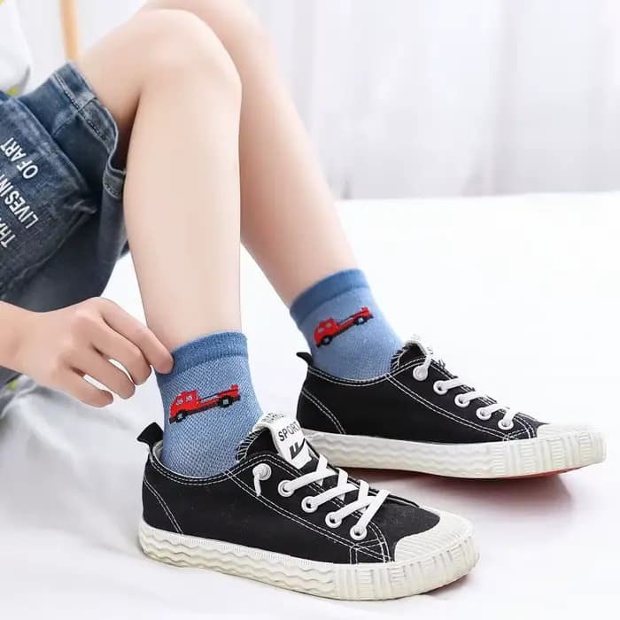 Chaussettes de sport respirantes en coton doux pour enfants