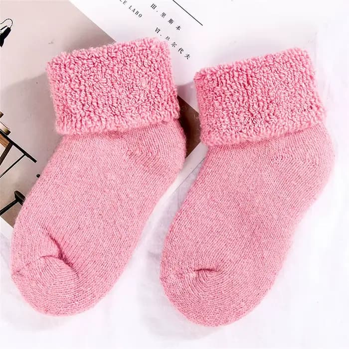 Chaussettes thermiques en laine véritable pour enfants