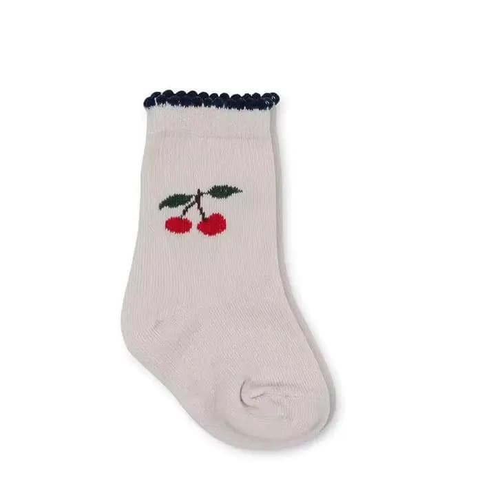 Chaussettes en coton à motif de fleurs pour enfants, jolies chaussettes pour filles et garçons, accessoires vestisenspour enfants, printemps, été, 2025