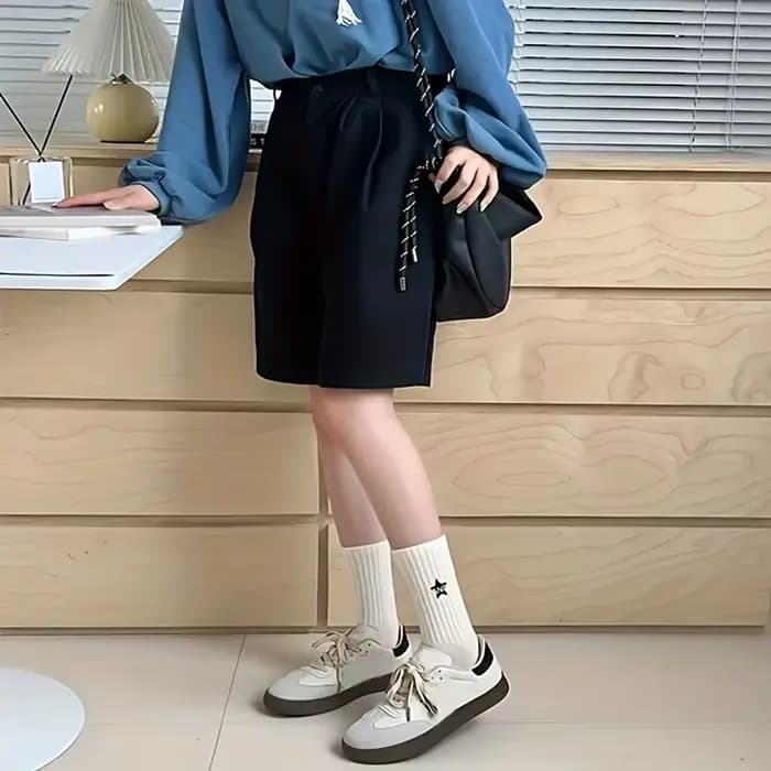 5 paires de chaussettes rayées noires et blanches pour femmes
