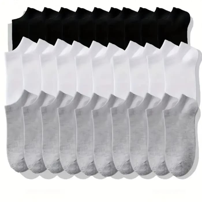 Lot de 5/10 paires de chaussettes unisexes confortables pour tous