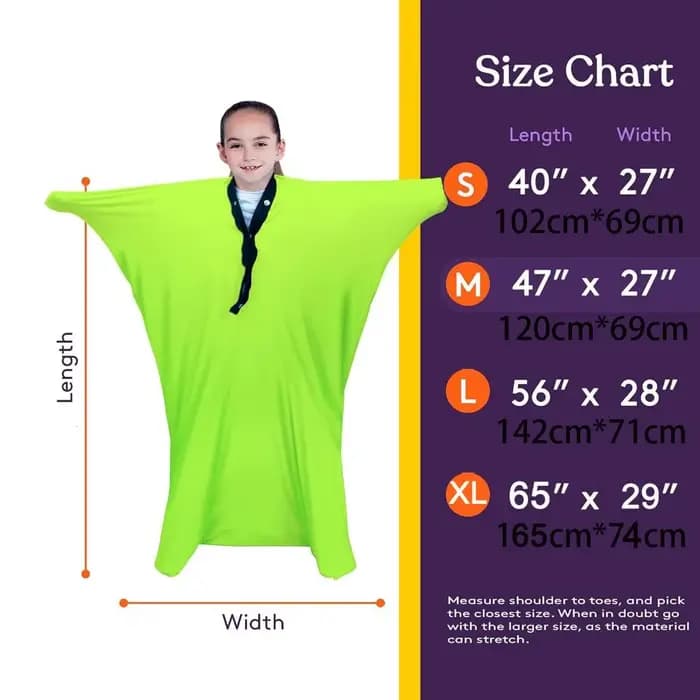 Chaussettes sensorielles élastiques extensibles sans couture pour autisme, chaussettes corporelles élastiques pour besoins sensoriels, sac extensible pour entraînement sensoriel humain