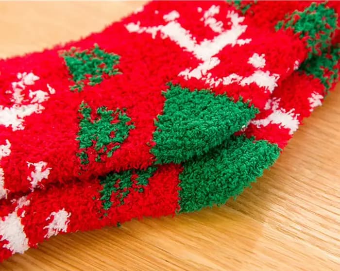 Chaussettes thermiques en velours de corail pour femme