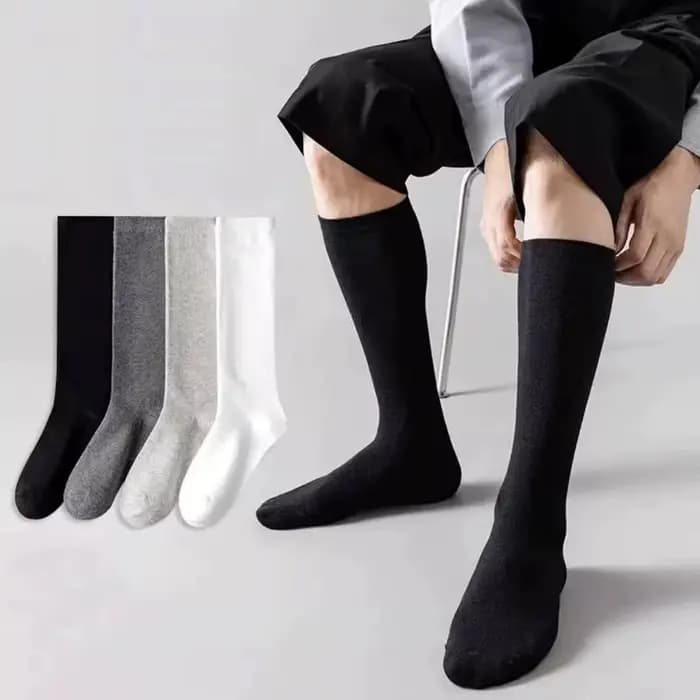 Hommes chaussettes longues bas coton solide affaires doux élastique robe de soirée formel Gentleman chaud thermique