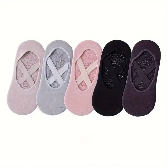 Chaussettes de yoga antidérapantes professionnelles pour femmes, 1/2/3/4/5 paires, pour fitness, exercice, pilates aérien