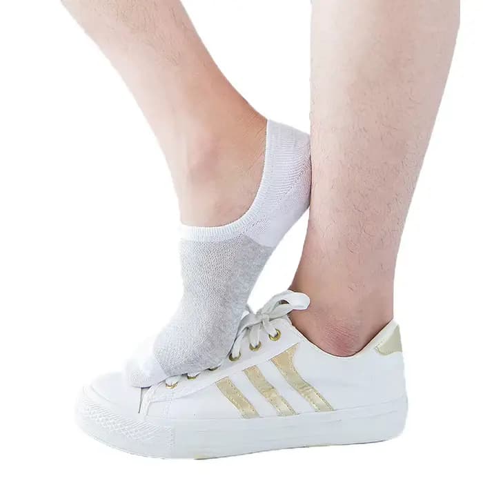 5 paires nouvelle mode fibre de bambou anti-dérapant Silicone Invisible bateau Compression chaussettes mâle cheville