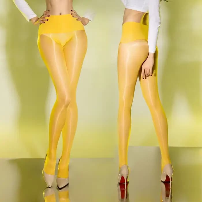Collants femmes huile brillant bas 360 sans couture entrejambe soyeux Ultra élastique printemps et automne Shebin