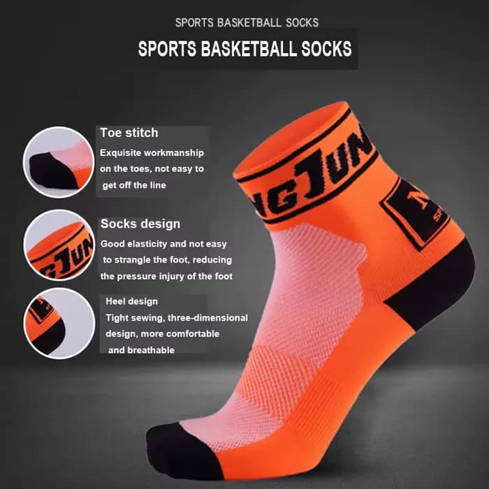 Chaussettes de cyclisme hommes/femmes Sport de plein air athlétique cheville chaussette respirant séchage rapide